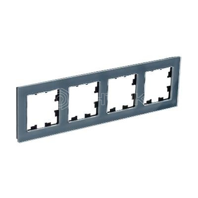 Рамка 4-м AtlasDesign Nature натур. стекло грифель Systeme Electric ATN360704 изображение, фото
