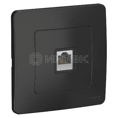 Розетка компьютерная 1-м СП Blanca RJ45 кат.5E антрацит Systeme Electric BLNIS045006 изображение, фото