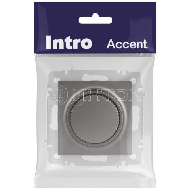 Светорегулятор поворотный СП Accent 6-401-09 600Вт 230В IP20 титан Intro Б0063685 изображение, фото
