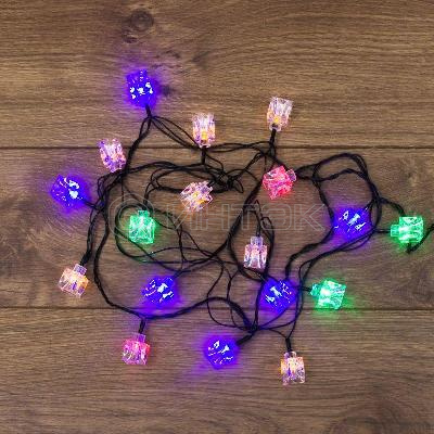Гирлянда светодиодная "Кубики" 2.8м 20LED мультиколор 2Вт IP20 с контроллером 8 режимов Neon-Night 303-061 изображение, фото