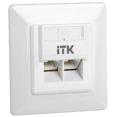 Розетка компьютерная 2-м СП RJ45 кат.6 UTP ITK CS2-1C06U-2-1 изображение, фото