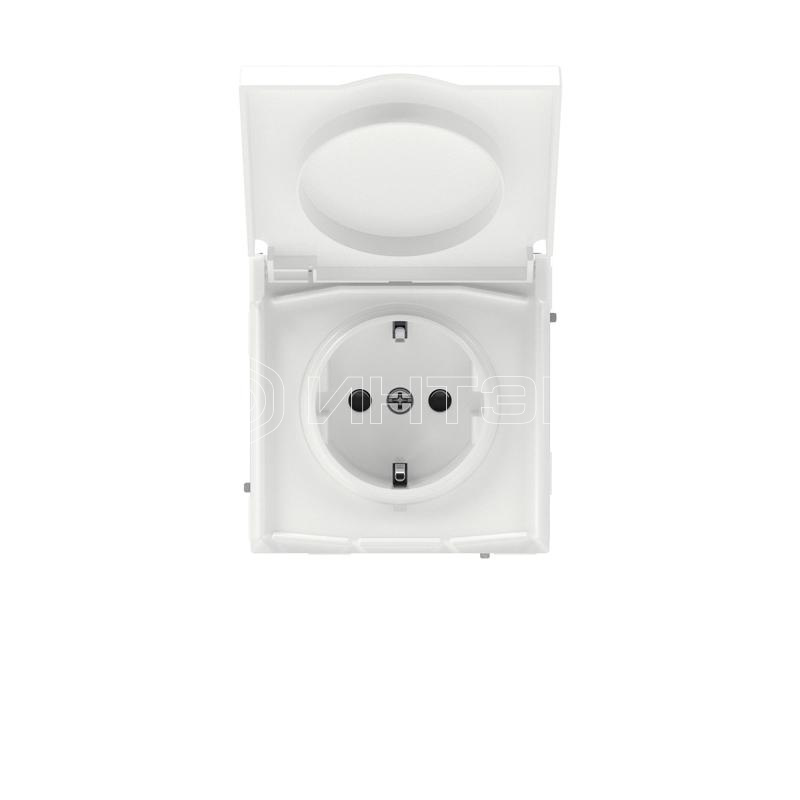Розетка силовая KANT IP44 2P+E защ. шторки с крышкой бел. магнолия DKC 7000013 изображение, фото