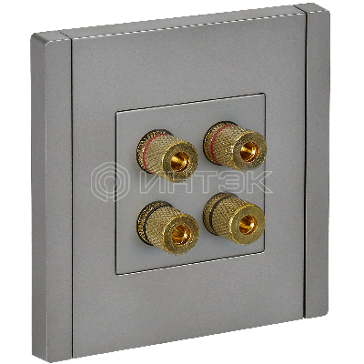  Аудиорозетка 4-местная FP539 сталь IEK FORTE&PIANO FP-S40-K46 изображение, фото
