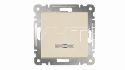 Выключатель 1-кл с подсвет. СП 10А IP20 250В механизм крем. Makel 57010021 изображение, фото