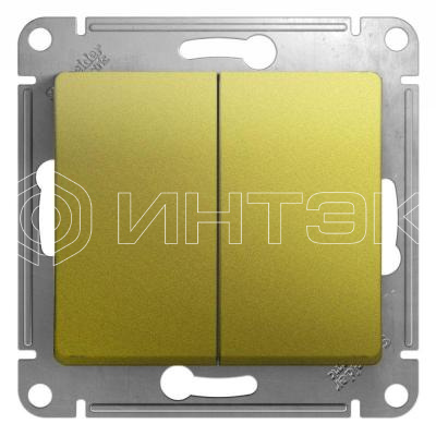 Выключатель 2-кл. СП Glossa 10А IP20 (сх. 5) 10AX механизм фисташк. Systeme Electric GSL001051 изображение, фото