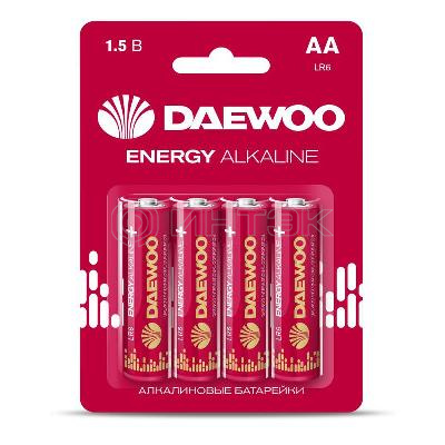 Элемент питания алкалиновый AA/LR6 1.5В Energy Alkaline 2021 BL-4 (уп.4шт) DAEWOO 5029781 изображение, фото