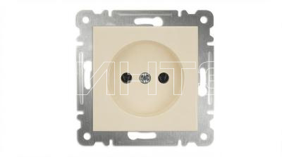 Розетка 1-м СП Karea 10А IP20 без заземл. механизм крем. Makel 57010022 изображение, фото
