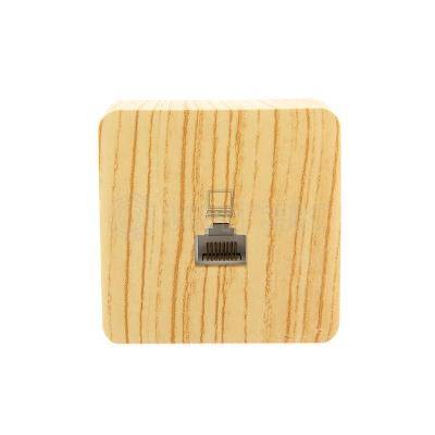 Розетка компьютерная 1-м ОП Viola RJ45 беленый дуб LEZARD 751-5200-139 изображение, фото