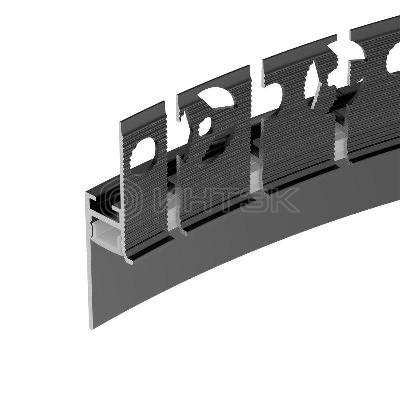 Профиль PLINTUS-FANTOM-BENT-H20-SIDE-2000 BLACK L2000 алюм. Arlight 043673(1) изображение, фото