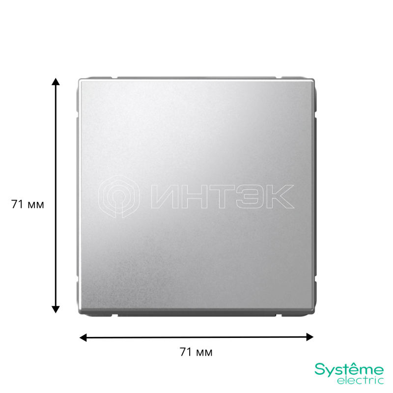Выключатель 1-кл. ArtGallery (сх. 1) 10AX алюм.  Systeme Electric GAL000311 изображение, фото
