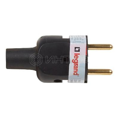 Вилка электрич. каб. Helium 16А 2K плоская черн. Legrand 050181 изображение, фото