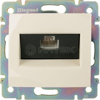 Розетка компьютерная 1-м СП Valena RJ45 ISDN/интернет 8 контакт. механизм сл. кость Legrand 774341 изображение, фото