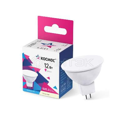 Лампа светодиодная JCDR 12Вт 3000К GU5.3 1070лм 174-265В КОСМОС LkecLED12wJCDRC30 изображение, фото