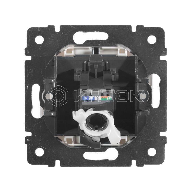 Розетка компьютерная 1-м СП Valena RJ45 кат.5E UTP на винтах механизм алюм. Legrand 770238 изображение, фото