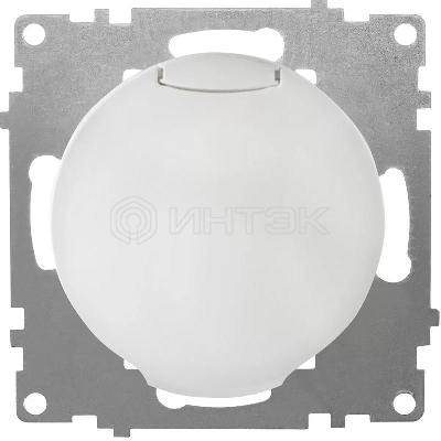 Розетка 1-м СП Florence 16А IP20 с заземл. с крышкой винтов. клеммы механизм бел. (1E10501300) OneKeyElectro 2172768 изображение, фото