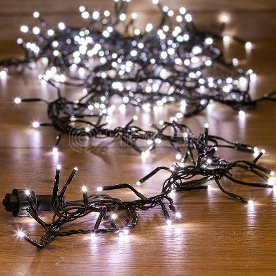 Гирлянда светодиодная "Кластер LED" 3м 288LED бел. 14Вт 220-240В IP20 провод ПВХ темн. зел. Neon-Night 303-625 изображение, фото