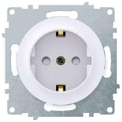 Розетка 1-м СП Florence 16А IP20 с заземл. защ. шторки винтов. контакты механизм бел. (1E10101300) OneKeyElectro 2172764 изображение, фото