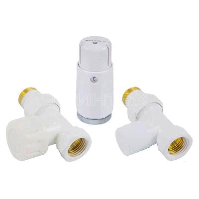 Комплект подключения SCHLOSSER STANDARD MINI 1/2quot; прямой, белый, с термоголовкой MINI М30х1,5 изображение, фото
