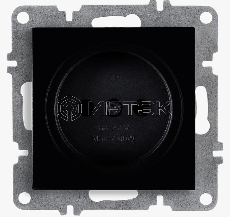Розетка 1-м СП LAVIN/KAREN 16А IP20 без заземл. механизм черн. ARVIA 50 07 2000 215 изображение, фото