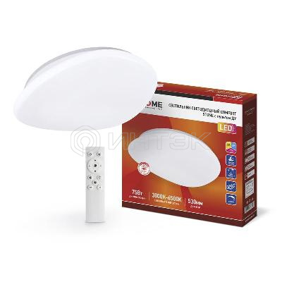 Светильник светодиодный COMFORT STONE 75Вт 3000-6500К 6000лм 230В 530х105мм с пультом ДУ IN HOME 4690612035642 изображение, фото