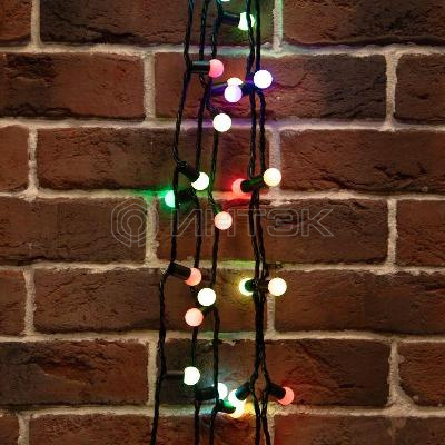 Гирлянда светодиодная "Мультишарики" 20м d17.5мм 200LED RGB 16Вт 220-240В IP65 провод ПВХ черн. (нужен шнур питания 303-500) Neon-Night 303-509 изображение, фото