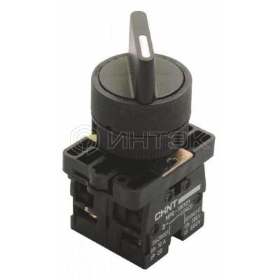Переключатель NP2-ED25 2 положения фиксацией 1НО+1НЗ IP40 (R) CHINT 574100 изображение, фото