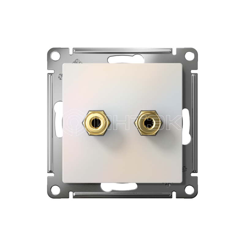 Розетка аудио 2-м AtlasDesign жемчуж. Systeme Electric ATN000487 изображение, фото
