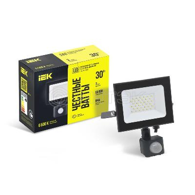 Прожектор светодиодный СДО 06-30Д 6500К IP54 с ДД черн. IEK LPDO602-30-65-K02 изображение, фото
