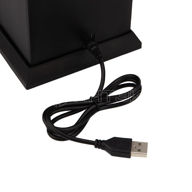 Камин светодиодный "Старинные часы" 14.7х11.7х25см эффект живого огня USB и элементы питания 2хC (не в компл.) черн. Neon-Night 511-020 изображение, фото