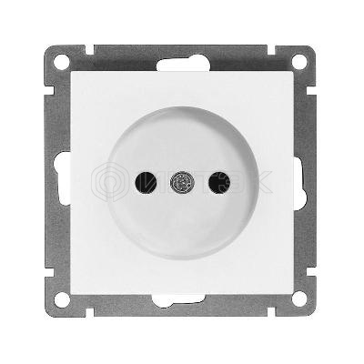 Розетка 1-м СП Афина 16А IP20 без заземл. механизм бел. Universal A0022 изображение, фото