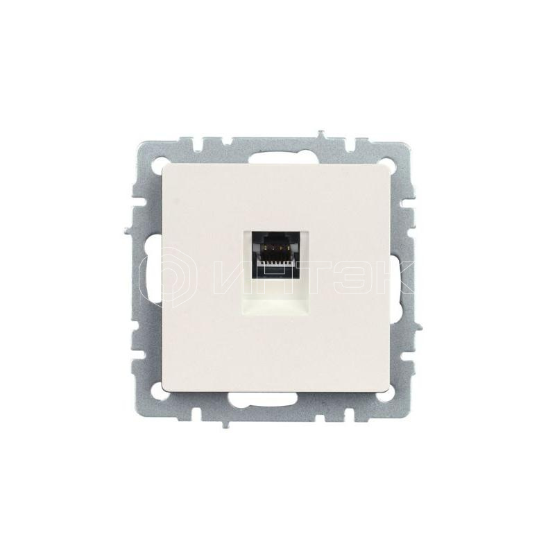Розетка компьютерная СП RJ45 кат.5E BRITE РК10-БрЖ механизм жемчуж. IEK BR-K10-1-K36 изображение, фото