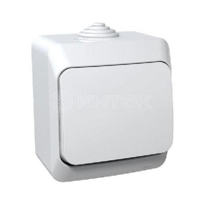 Выключатель 1-кл. ОП Этюд 10А IP44 10AX бел.  Systeme Electric BA10-041B изображение, фото