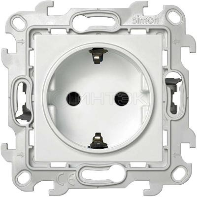Розетка 1-м СП Simon 24 16А IP20 2P+E Push&Go защ. шторки механизм бел. Simon 2420432-030 изображение, фото