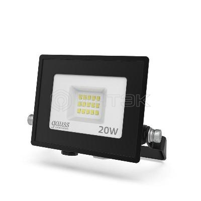 Прожектор светодиодный Elementary 20Вт 6500К IP65 1700лм 200-240В ДО ПРОМО G2 черн. GAUSS 613100320P изображение, фото