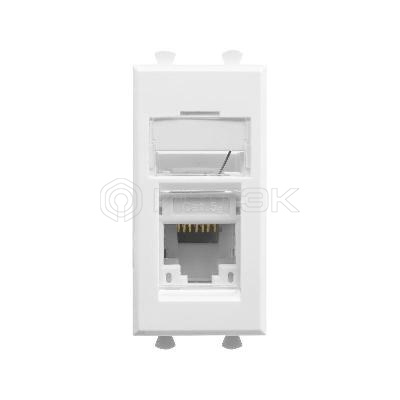 Розетка компьютерная 1мод. Avanti "Белое облако" RJ45 кат.5E модульная DKC 4400461 изображение, фото