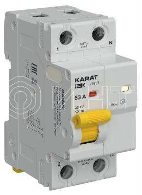 Устройство защиты от дугового пробоя (УЗДП) 1P+N 63А KARAT IEK KA-DP10-1-063 изображение, фото