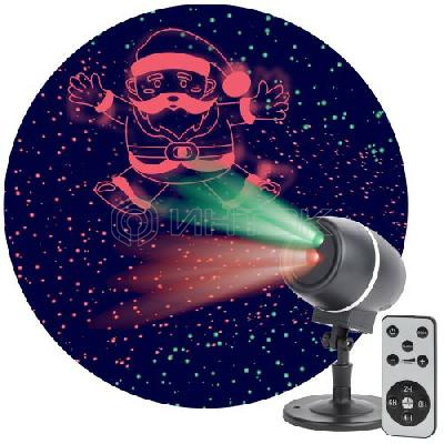 Проектор Laser Танцующий Санта IP44 220В ENIOP-06 ЭРА Б0047977 изображение, фото