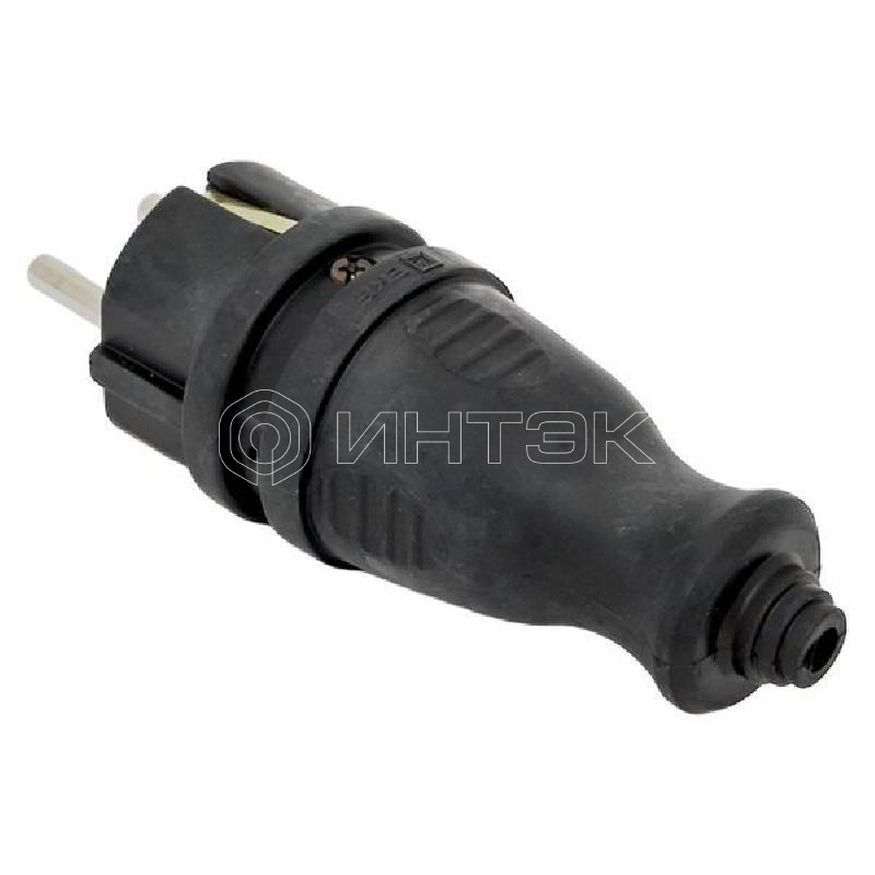 Вилка прямая 16А 2P+PE 230В IP44 каучук PROxima EKF RPS-011-16-230-44-r изображение, фото