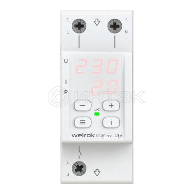 Реле напряжения с контролем тока VI-40 red Welrok 4660251140243 изображение, фото