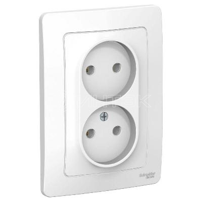 Розетка 2-м СП Blanca 16А IP20 250В без заземл. без защ. шторок бел.  Systeme Electric BLNRS000021 изображение, фото