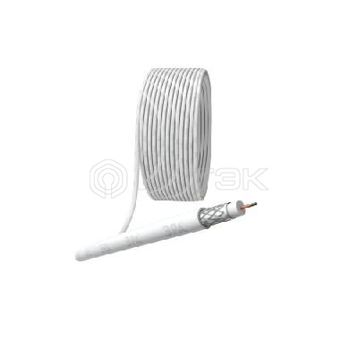 Кабель коаксиальный RG-6U CCS/оплетка Al 48проц. PVC Simple 75Ом бел. (м) Эра Б0044596 изображение, фото