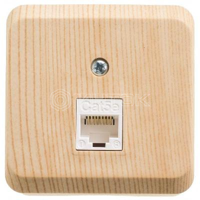 Розетка компьютерная ОП Этюд RJ45 кат.5E сосна Systeme Electric KOMA-001D изображение, фото