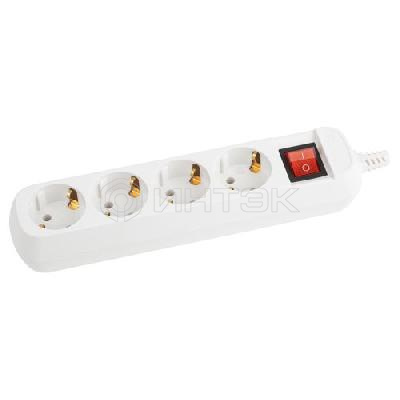 Колодка удлинителя 4-м с заземл. KX-4es с выкл. Эра Б0028344 изображение, фото