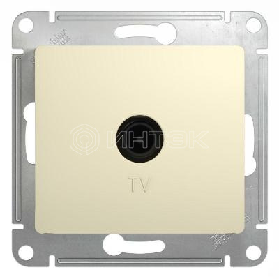 Розетка телевизионная оконечная TV 1-м СП Glossa 1дБ механизм беж.  Systeme Electric GSL000291 изображение, фото