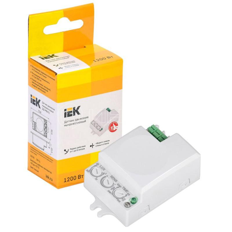 Детектор движения ДД-МВ 401 500Вт 360град. 8М IP20 бел. IEK LDD11-401MB-500-001 изображение, фото