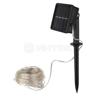 Светильник светодиодный садовый SLR-G03-100W нить 100LED холод. бел. на солнечн. батарее ФАZА 5033313 изображение, фото