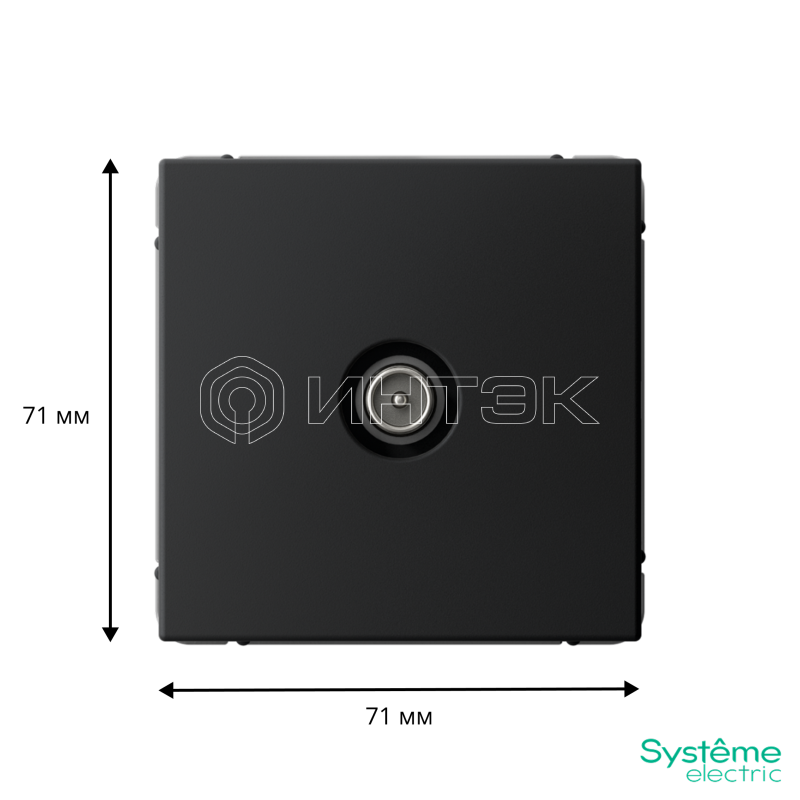 Розетка телевизионная проходная TV ArtGallery 4дБ механизм карбон Systeme Electric GAL001092 изображение, фото