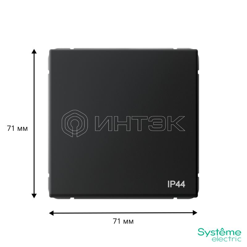 Переключатель 1-кл. ArtGallery IP44 10AX механизм карбон  Systeme Electric GAL441061 изображение, фото