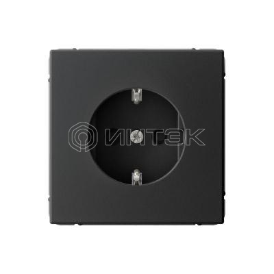 Розетка ArtGallery 16А с заземл. со шторками быстрозажим. клем. механизм карбон  Systeme Electric GAL001045S изображение, фото