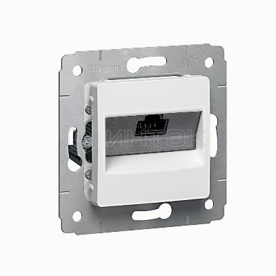 Розетка компьютерная 1-м СП Cariva RJ45 кат.6 UTP механизм бел. Legrand 773641 изображение, фото